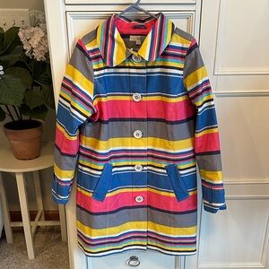 Boden Multicolor Striped Trenchcoat